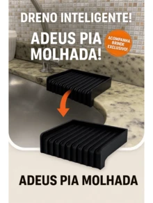 Kitchen Sponge Holder With Drain – Kitchen Organization + Cell Phone Gift Smart Design - màu đen - Xem 2