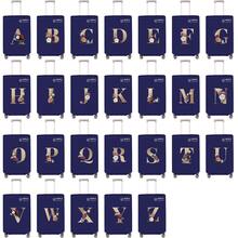 Travel Luggage Cover Inelastic Non-Woven Baggage Cover Suitable For 18-30inch Suitcase Case Dust Cover Initial Letter Pattern Dustproof Protector Covers Scratch-Resistant Durable Luggage Protector Covers Travel Accessories Back To School Essentials