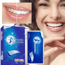 牙齿美白贴片 - 去除茶渍、咖啡渍、烟渍，恢复牙齿光泽，深层清洁，口腔卫生，牙齿美白，粘合剂 - 彩色 - 查看 1