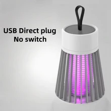 1 件可充电悬挂式灭蚊灯 - 便携式紫外线昆虫诱捕器，提供插入式和可充电版本，外部网格保护家庭成员免于意外接触，有效消灭害虫，适合室内/室外使用，USB 供电，带网格，适用于露营、卧室、露台