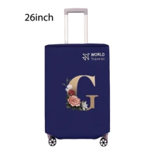 Travel Luggage Cover Inelastic Non-Woven Baggage Cover Suitable For 18-30inch Suitcase Case Dust Cover Initial Letter Pattern Dustproof Protector Covers Scratch-Resistant Durable Luggage Protector Covers Travel Accessories Back To School Essentials