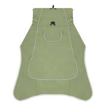 1 件狗雨衣 - 防水狗冬季夹克，防风外套，冬季狗雨可调节外套，带反光条，绿色和黑色 - 黑色 - 查看 4