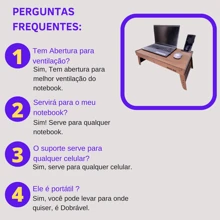 Laptop Desk For Working In Bed, Foldable Lap Desk With Cell Phone Holder