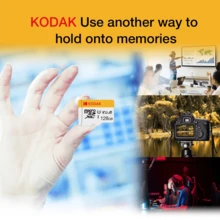Kodak Micro SD 記憶卡 64GB 16GB 32GB 高速 Class10 V30 U3 SDXC 128GB 256GB 記憶卡，相容於智慧型手機、平板電腦、相機 - 黃白色 - 查看 7