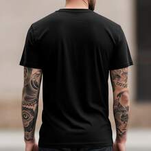 Men's Black Short-Sleeve T-Shirt, This Sleek Men's T - Shirt Showcases The Iconic Reese's Logo, It's A  And Stylish Way To Flaunt Your Love For The Delicious Peanut Butter Cups. Round Neck, Hot Selling Top Tee, Summer New Arrival T-Shirt Thanksgiving Turkey Shirt Men Lake Weekend Shirt Men Workout Shirt Men 2025 Gym Shirt Men Black T Shirt Men - Black 6 - View 2