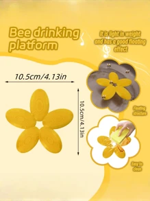 2pcBee Drinking Platform, Floating Flower Platform, Garden Bee Insect Drinking Device, Plastic - Multicolor - View 2