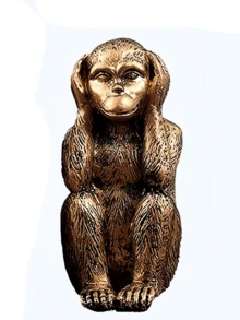 Bộ 3 tượng khỉ thông thái - Không nhìn thấy điều ác, không nghe thấy điều ác, không nói điều ác - Tượng khỉ bằng nhựa, thích hợp trang trí văn phòng và nhà cửa, lựa chọn quà tặng ý nghĩa. - Nhiều màu - Xem 8