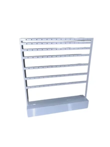 Suporte de Brincos com 49 Pares Organizador de Mesa Design Elegante Porta Joias Prático e Funcional - Branco - Visão 4