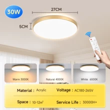 Gold Frame Recessed Ceiling Light, Remote Control Smart Ceiling Lamp, Living Room Light, Home Lighting, Gold Pendant Light, Indoor Decor, LED Downlight, 3-Color Switchable With Memory Function, Suitable For Living Room/Bedroom/Hallway/Balcony/Kitchen/Cabinet/Entrance/Bathroom/Home/Store/Clothing Store/Shop/Bar/Hall - Gold Ceiling Lights - View 16