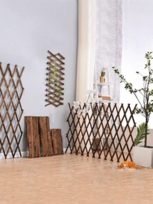 1 件可伸缩植物攀爬凉棚花园木栅栏露台装饰户外栅栏壁挂装饰阳台露台宠物围栏 - 彩色 - 查看 6