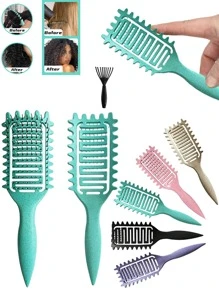2025 New Pink Curling Brush With Wild Boar Bristles – Designed For All Hairstyles And Women's Curly Hair. No Pulling, No Tangles, Easy Detangling, Anti-Frizz And Smooth Finish. Creates Natural Curls Effortlessly – Your Go-To Styling Tool For Summer.