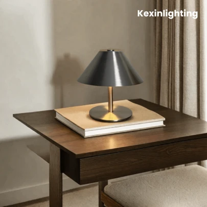 Kexinlighting 1 đèn bàn điều khiển cảm ứng kiểu Bắc Âu, đèn bàn đơn sắc không dây, đèn bàn LED điều khiển cảm ứng, đèn bàn di động điều khiển cảm ứng, đèn bàn điều chỉnh 3 nhiệt độ màu, đèn bàn có thể điều chỉnh độ sáng, đèn bàn phòng ngủ, chao đèn kim loại hình nón, đèn bàn điều khiển cảm ứng độc đáo, thích hợp trang trí nhà cửa/văn phòng/phòng ăn/quà tặng ngày lễ