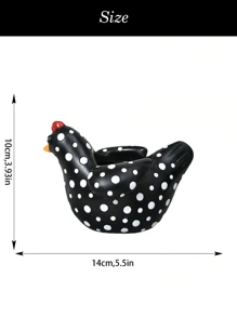 1 pièce Sculpture de poulet en résine, ornements de coq en résine, décoration de poulet drôle, statues d'art de jardin en céramique pour l'extérieur, piquets décoratifs de jardin pour la maison, la cour, la ferme, la terrasse et le jardin