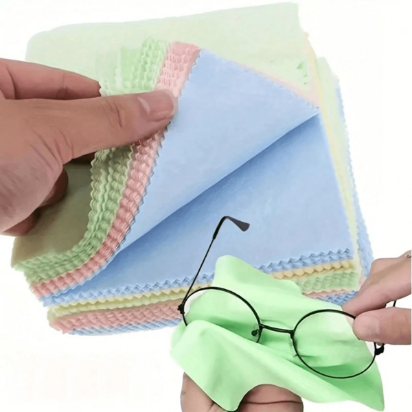 1pc/10pcs/20pcs Ultra-Fine Microfiber Cleaning Cloths, Suitable For Eyeglasses, Camera Lenses, Smartphone Screens, Figurines, Jewelry, And Glassware, Thick Soft And Odorless Wiping Cloths, Random Colors