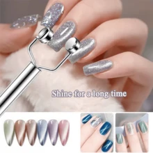 1 que nam châm 3D hình mắt mèo, nam châm hai đầu hình vuông, dụng cụ nam châm tự làm móng gel, dụng cụ làm đẹp chuyên nghiệp, dễ sử dụng, vật tư làm móng, dụng cụ làm móng, phụ kiện làm móng, thích hợp cho móng giả. - Bạc - Xem 10