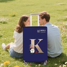 Travel Luggage Cover Inelastic Non-Woven Baggage Cover Suitable For 18-30inch Suitcase Case Dust Cover Initial Letter Pattern Dustproof Protector Covers Scratch-Resistant Durable Luggage Protector Covers Travel Accessories Back To School Essentials