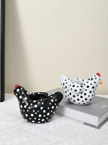 1 pièce Sculpture de poulet en résine, ornements de coq en résine, décoration de poulet drôle, statues d'art de jardin en céramique pour l'extérieur, piquets décoratifs de jardin pour la maison, la cour, la ferme, la terrasse et le jardin