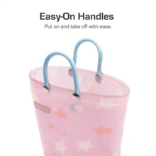 Kids' Waterproof Rain Boots Lightweight Pull-On Toddler Boots With Handles For Girls & Boys Cute Playtime Outdoor Shoes Pink - 粉色 - 查看 5