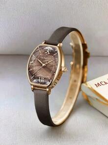 REBIRTH 1pc Women's Elegant Vintage Classic Versatile Generous Literary Minimalist Fashion Quartz Watch