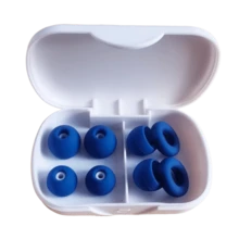 Tappi per le orecchie in silicone riutilizzabili con isolamento acustico, con 3 misure di punte intercambiabili, tappi per il sonno lavabili con cancellazione del rumore per comfort e assenza di dolore, custodia di stoccaggio premium bianca