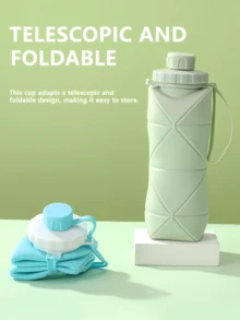 A 600ml Space-Saving Foldable Water Bottle, Made Of Durable Silicone And Leak-Proof, A Must-Have For Busy Lifestyles. Perfectly Suited For Both Commuting And Adventures. An Excellent Gift For Halloween, Father's Day, Mother's Day, Valentine's Day, Thanksgiving, Easter, Christmas, Birthdays And Festivals, Ideal For Gifting To Friends And Family. Also Fits Occasions Like Weddings, School Back-To-School Season And Graduation Ceremonies.