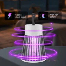 1 件可充电悬挂式灭蚊灯 - 便携式紫外线昆虫诱捕器，提供插入式和可充电版本，外部网格保护家庭成员免于意外接触，有效消灭害虫，适合室内/室外使用，USB 供电，带网格，适用于露营、卧室、露台