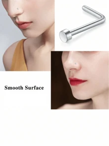 CIZME 2 件 20G（0.8MM）18G（1.0MM）不锈钢鼻环鼻钉鼻环鼻钉鼻钉环扭转螺丝 L 形球顶鼻穿孔首饰鼻钉环鼻环带 2MM 球顶鼻环鼻螺丝环鼻钉女式鼻环螺旋鼻环鼻螺丝钉鼻孔鼻穿孔首饰 - Ball top - 查看 7