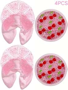 Wkłady chłodzące do piersi z miękkimi osłonkami, wkłady chłodzące z żelowymi kulkami do piersi, wkładki chłodzące/rozgrzewające do piersi, niezbędne akcesoria do karmienia piersią, wielorazowe wkładki chłodzące do karmienia piersią, ciepłe lub zimne, niezbędne akcesoria po porodzie