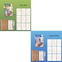 9 قطعة/مجموعة أدوات ورقة الأكوارل، تشمل ألبوم الصور الكرافت السميك، فرشاة، لوازم الرسم DIY، مناسب لحفلات الكبار، أنشطة الوقت الحر، هدايا