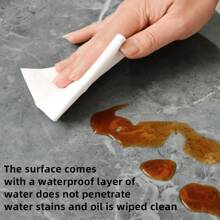 10 Pcs Self-Adhesive Marble Tiles Sticker Stick On Wall Floor Kitchen Bathroom,Waterproof & Moisture-Proof,Renovation Stickers Peel Wall Panels,Wall Paper Bath Rug Floor Carpet Bathroom Decor Summer Bathroom Accessories - Monet Gray - View 8