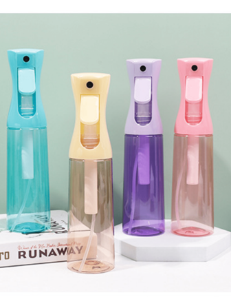 1pc High Pressure Continuous Mist Refillable Spray Bottle, 200ml/300ml Plastic Colored Sprayer, Suitable For Beauty, Skincare, Moisturizing, Travel Liquid Container
