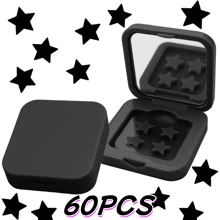 60 Sheets/Box Of Cute Star Acne Patches - Water-Based Gel Acne Mask Stickers, Alcohol Free, Fragrance Free, Gentle On The Skin, Deeply Cleanses Acne, Perfect For Party Decoration, Facial Patches, With Makeup Mirror, Christmas Gifts,Cheap,Stocking Stuffers,Makeup,Makeup Tools,Cheap Stuff,Gifts,Gifts For Women,Christmas Gifts