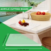Acrylic Cutting Board, Countertop Cutting Board, Can Be Used To Cut Fruits, Vegetables And Meat. The Kitchen Counter Protector Has An Anti-Slip Function And Is Very Easy To Clean. It Is An Indispensable Part Of The Family Kitchen. - 無色 - 查看 8