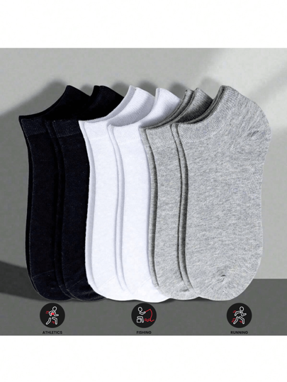 10/20 pares de calcetines tipo barco para hombre/mujer, de color liso, anti-olor, calcetines de tobillo de verano, casuales y de tiro bajo