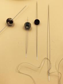 5pcs Stainless Steel Jewelry Beading Needles, Non-Slip, Suitable For Jewelry Making And Handicrafts