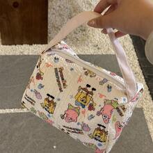 SpongeBob SquarePants 1Pc Makeup Bag - A Cute Cartoon Storage Bag, A Convenient Makeup And Toiletries Bag, An Outdoor Travel Storage Bag, A Large - Capacity Three - Dimensional Handbag, Which Can Hold Various Cosmetics And Lipsticks. Multifunctional - Multicolor - View 5