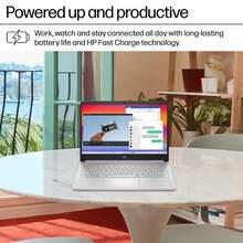 HP 14" HD Ultra Light Laptop With 1-Year Microsoft 365, Intel Processor N150, 4GB RAM, 128GB UFS, Wi-Fi 6, Long Battery, Windows 11 Home In S Mode, Honey Lavender - Mật ong hoa oải hương - Xem 3
