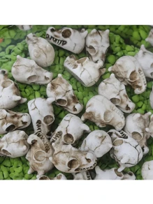 10 件龙头骷髅盆景装饰摆件，适用于酷炫花园装饰微缩模型、花园铺路石雕像、鱼缸装饰铺路雕像、万圣节装饰摆件、万圣节派对礼品、万圣节装饰用品 - 彩色 - 查看 5