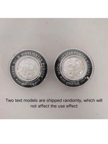 MSFLIBNH 1PC 高光粉，提亮面部，立体轮廓，闪亮高光，土豆泥质地，单色珍珠光泽，适合所有肤色，轻巧时尚的设计，送给妈妈的礼物，两种文字模型随机发货，不会影响使用效果