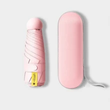 1 Stück/6/8 Knochen kompakter Mini-Regenschirm - wasserdicht, tragbar, leicht, UV-Schutz, windfest, einfach zu tragen, Faltdesign mit Tragetasche - perfekt für Outdoor-Aktivitäten, Reisen und den täglichen Gebrauch