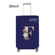 Travel Luggage Cover Inelastic Non-Woven Baggage Cover Suitable For 18-30inch Suitcase Case Dust Cover Initial Letter Pattern Dustproof Protector Covers Scratch-Resistant Durable Luggage Protector Covers Travel Accessories Back To School Essentials