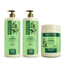 Kit Jaborandi Shampoo, Condicionador e Banho de Creme Bio Extratus - 1L Antiqueda e Crescimento