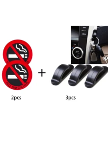 禁止吸烟圆形红色标志汽车贴纸，出租车、窗户、门和汽车内饰禁止吸烟提醒贴花，汽车配件，汽车用品，汽车装饰 - 彩色 - 查看 9