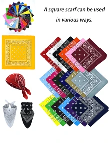 3pcs Paisley Pattern Headband Mask Bandana, Sports Cycling Bandana, Boho Chic Bandana