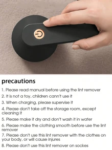 Electric Fabric Defuzzer, Clothes Lint Remover, 6-Blade Electric Lint Remover, Sweater Fuzz Shaver, Suitable For Clothes, Sofa, Furniture, Removes Fuzz, Lint, Bobbles, USB Rechargeable