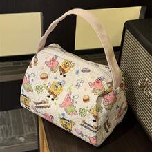 SpongeBob SquarePants 1Pc Makeup Bag - A Cute Cartoon Storage Bag, A Convenient Makeup And Toiletries Bag, An Outdoor Travel Storage Bag, A Large - Capacity Three - Dimensional Handbag, Which Can Hold Various Cosmetics And Lipsticks. Multifunctional - Multicolor - View 1