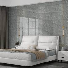 10 Pcs Self-Adhesive Marble Tiles Sticker Stick On Wall Floor Kitchen Bathroom,Waterproof & Moisture-Proof,Renovation Stickers Peel Wall Panels,Wall Paper Bath Rug Floor Carpet Bathroom Decor Summer Bathroom Accessories - Monet Gray - View 7