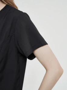 Conjunto de 2 Piezas Uniforme Quirúrgico Anti Fluidos Dama Excelente Calidad, Mujer Uniforme Medico, Conjunto Quirúrgico Filipina Pantalon, Pijama Uniforme Antifluidos Mujer - Negro - Ver 10