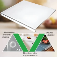 Acrylic Cutting Board, Countertop Cutting Board, Can Be Used To Cut Fruits, Vegetables And Meat. The Kitchen Counter Protector Has An Anti-Slip Function And Is Very Easy To Clean. It Is An Indispensable Part Of The Family Kitchen. - 無色 - 查看 6