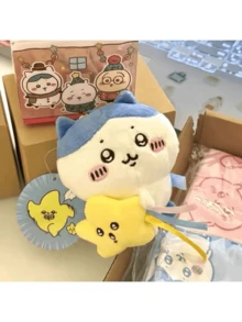 3Pcs-Chi-Ka-Wa Plush Doll Pendant Star Hugging Series Hachiware USAGI Cute Cartoon Keychain Hanging Keychain Plush Doll Accessories - 3 chiếc - Xem 7